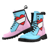 Littles Pride Women's PU Leather Martin Boots