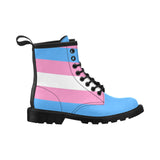 Trans Pride Men's PU Leather Martin Boots