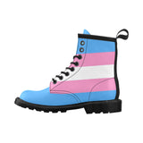 Trans Pride Men's PU Leather Martin Boots