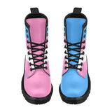 Trans Pride Women's PU Leather Martin Boots