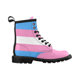 Trans Pride Men's PU Leather Martin Boots