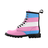 Trans Pride Women's PU Leather Martin Boots