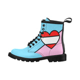 Littles Pride Women's PU Leather Martin Boots