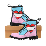 Littles Pride Men's PU Leather Martin Boots