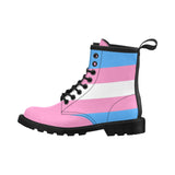 Trans Pride Men's PU Leather Martin Boots