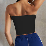 Princess MC Tip Bootblack Basic Backless Tube Crop Top