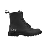 CJLC Black Women's PU Leather Martin Boots