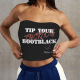 Princess MC Tip Bootblack Basic Backless Tube Crop Top