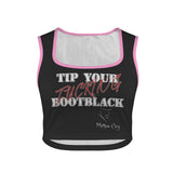 Princess MC Tip Bootblack Women's Square Neck Crop Tank Top