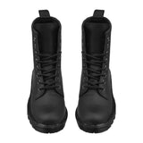 CJLC Black Women's PU Leather Martin Boots