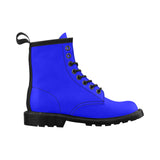 CJLC Blue Men's PU Leather Martin Boots