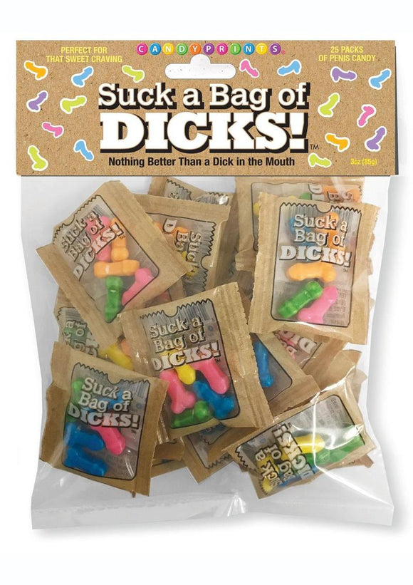 Suck A Bag Of Dicks - 25 Mini Bags - Assorted Flavors