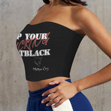 Princess MC Tip Bootblack Basic Backless Tube Crop Top