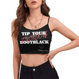 Princess MC Tip Bootblack Women's Spaghetti Strap Crop Top