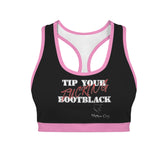 Princess MC Tip Bootblack Women's Racerback Sports Bra